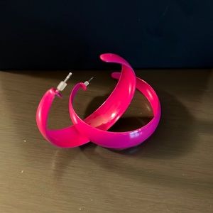 Hot pink hoops